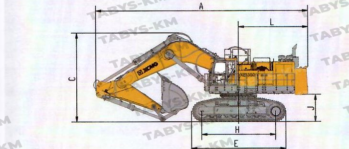Карьерный экскаватор XCMG XE1250G